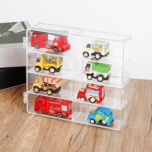 Miniatura 5 de Vitrina acrílica para ruedas calientes vitrina de 4 piezas con capacidad para ruedas calientes de hasta 32 164 escalas - Caja de almacenamiento