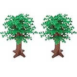 Large Trees Building Block Set Compatible with Major Brand - City Classic Bricks Pieces and Parts Toy Set 6.7inch Height Botanical Forest Garden Plant Accessories (2pcs)