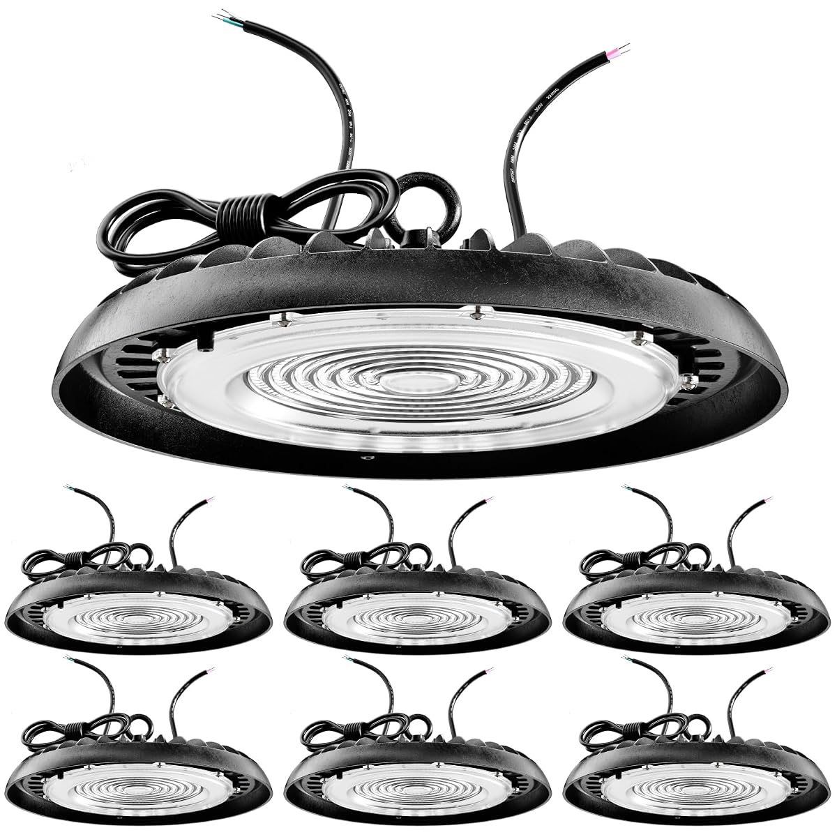Sunco 6 Pack UFO LED High Bay Light, 200W, 28000 Lumens, 5000K Dimmable Ultra