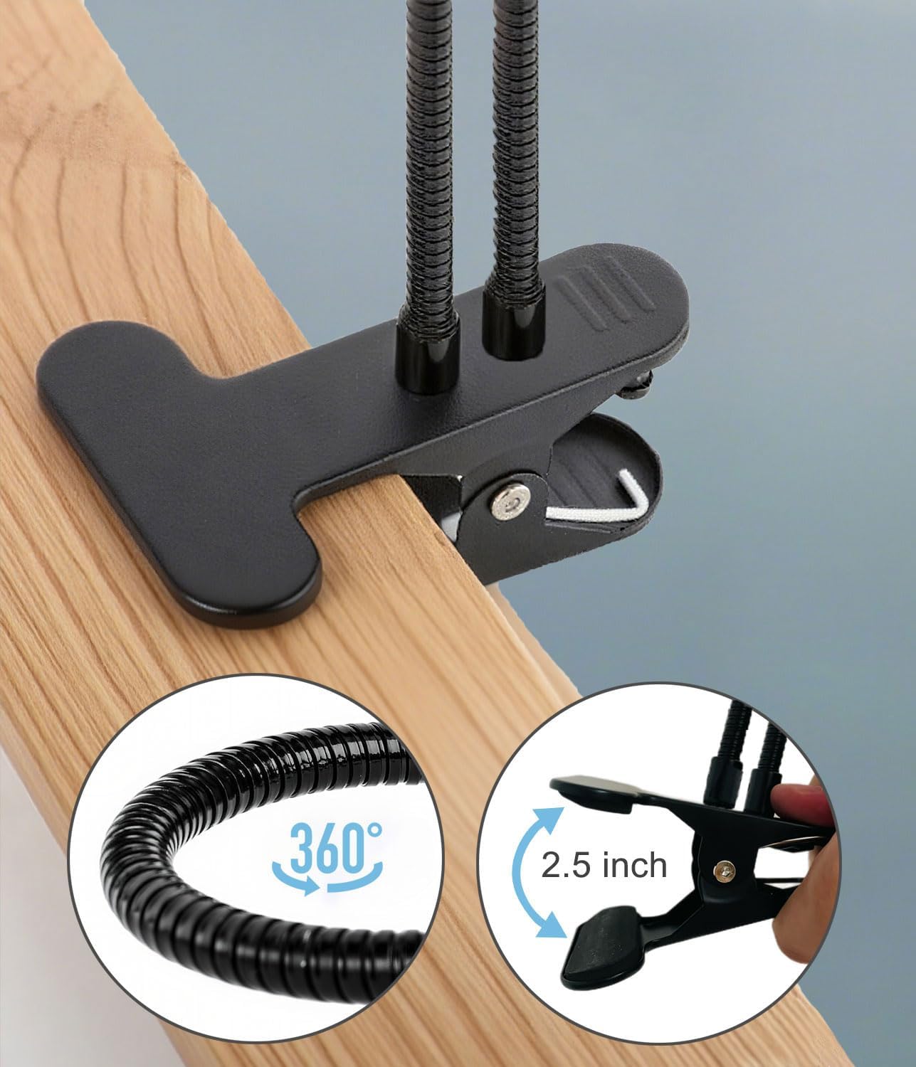 KINGYEENUO Double-Headed LED Bird Cage Light, Full Spectrum LED Pet Light, 10 Brightness Levels & 3/9/12H Timer, for Natural Environment Simulation, Safe for Hookbill Birds, Lighting Fixture Combo Kit