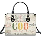 Eccustomized Personalized Handbag Gifts for Her - PU Leather Bags - Custom Women Tote Bag for Mother’s Day, Birthday, Wedding