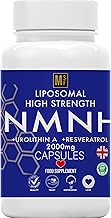 NMNH | 120 NAD+ Capsules | 2000mg 1-A-Day Tablet 4 Months Supply | NAD with Trans-Resveratrol & Urolithin A | Anti Ageing Liposomal Max Absorption | Vegan | No Fillers | UK Company