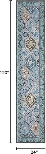 Miniatura 94 de Phantoscope Vintage Collection - Alfombra de área de 8 x 10 pies, alfombra grande para sala de estar, lavable, bohemio, antideslizante