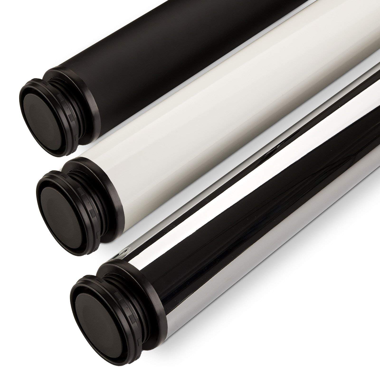 SOTECH Set da 4 x Gambe da Tavolo/Altezza 710 mm/Altezza Regolabile/Ø 60 mm/NERO/Portata fino a 75Kg per