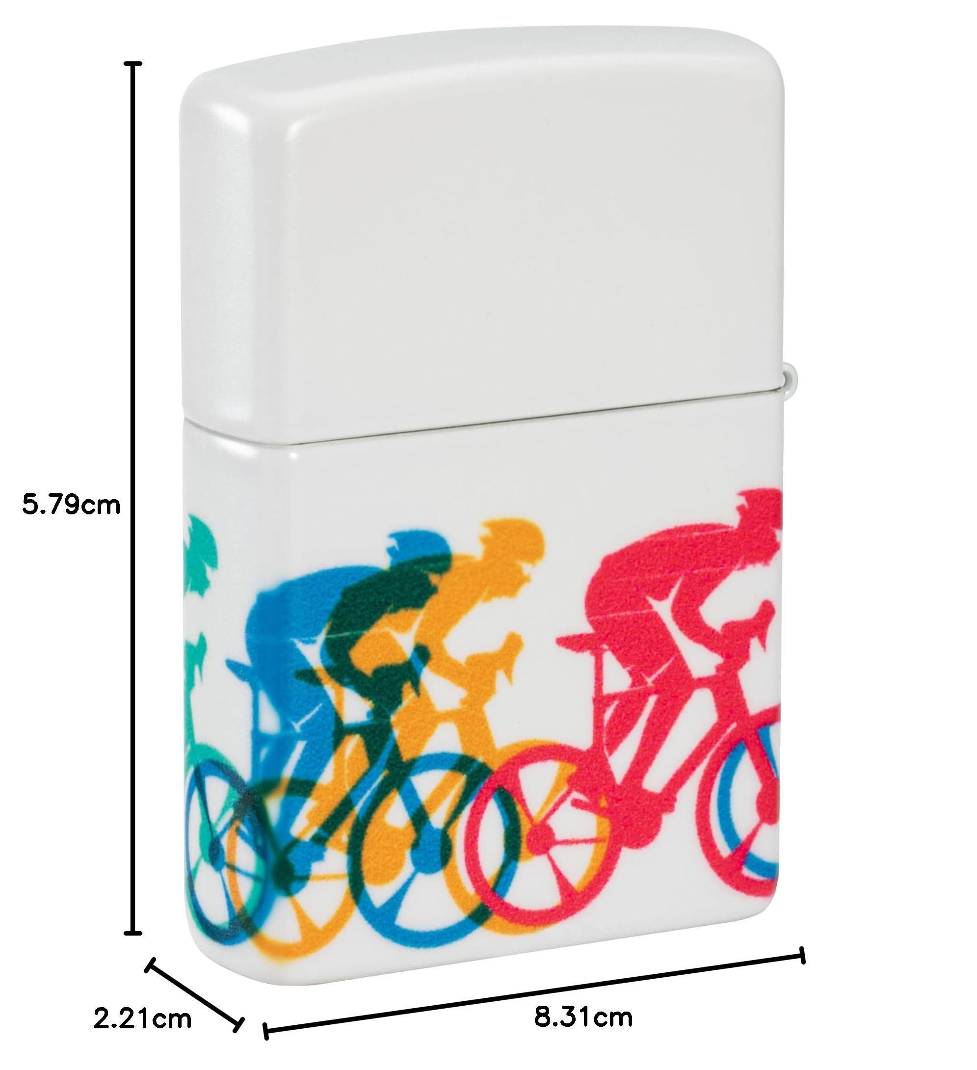 Zippo Sturmfeuerzeug Bicycle Race 540° Color Image Nachfüllbar Wiederverwendbar Windfest