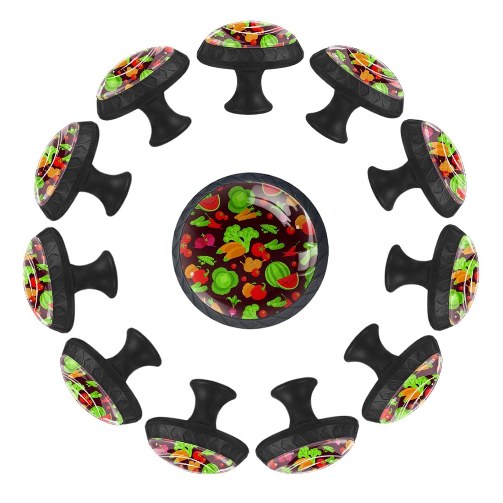 Bouton de tiroir rond légumes et fruits pour commode de chambre à coucher