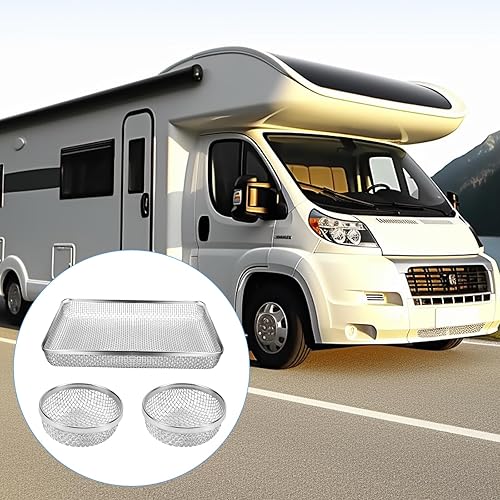 Miniatura 5 de SVNR Paquete de 3 pantallas de insectos voladores para rejillas de ventilación de refrigerador de caravana, 8.5 x 5.8 x 1.5 pulgadas y 1.4 x 2.8 x
