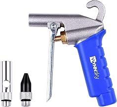 WWYNNsky High Flow Air Blow Gun with Rubber Tip and Xtreme Flow Nozzle, 120PSI, 1/4 Inch NPT Threads Inlet, Aluminum Body 3 Pieces Air Compressor Accessories Kit, Cleaning Air Tool for Garage and Shop
