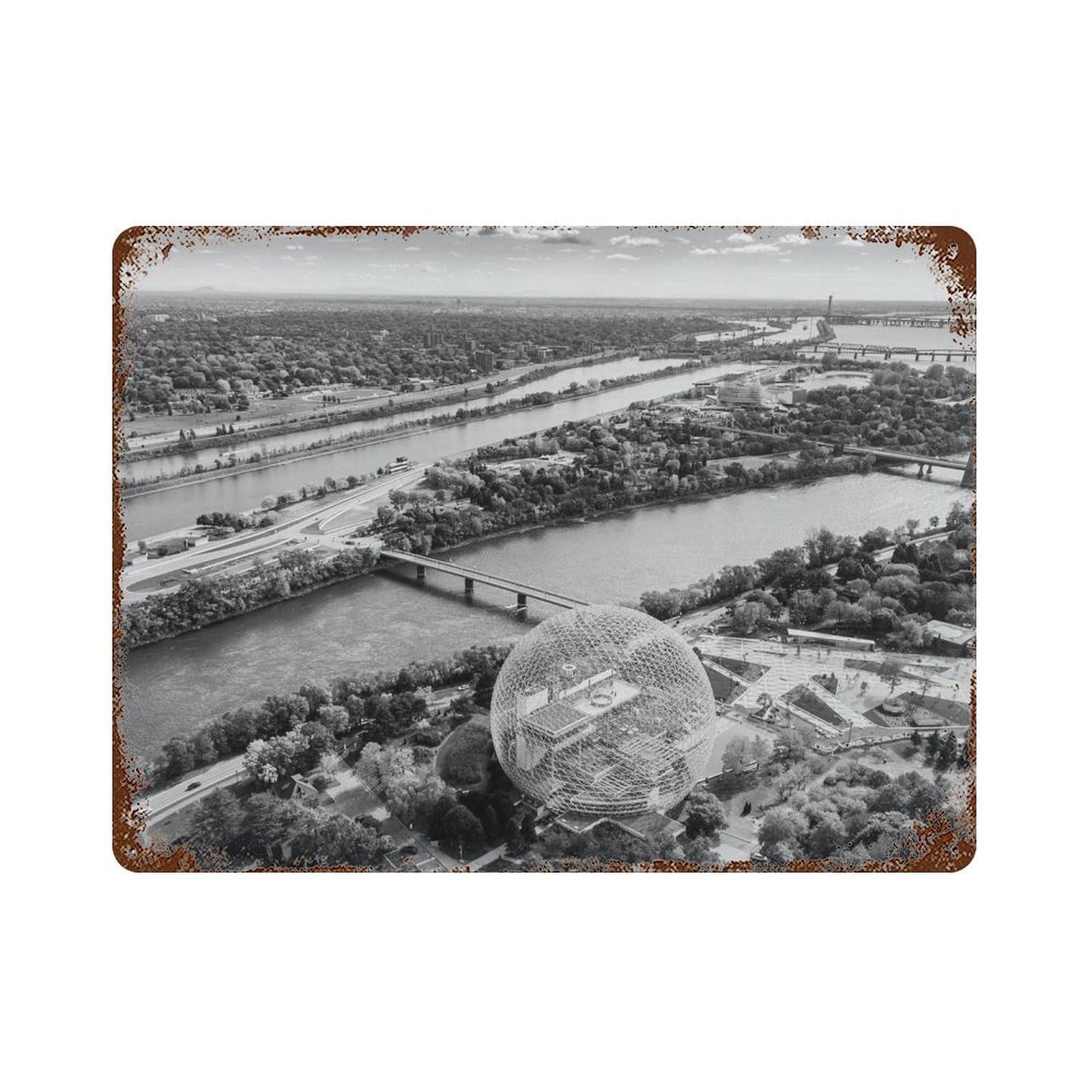 xiaoxiaoshen Black And White Montreal Canada (2) Wall Decor Art Metal Tin Poster Modern Home Decor Art Home Bar Shop Decorations Vintage Sign 30x40cm