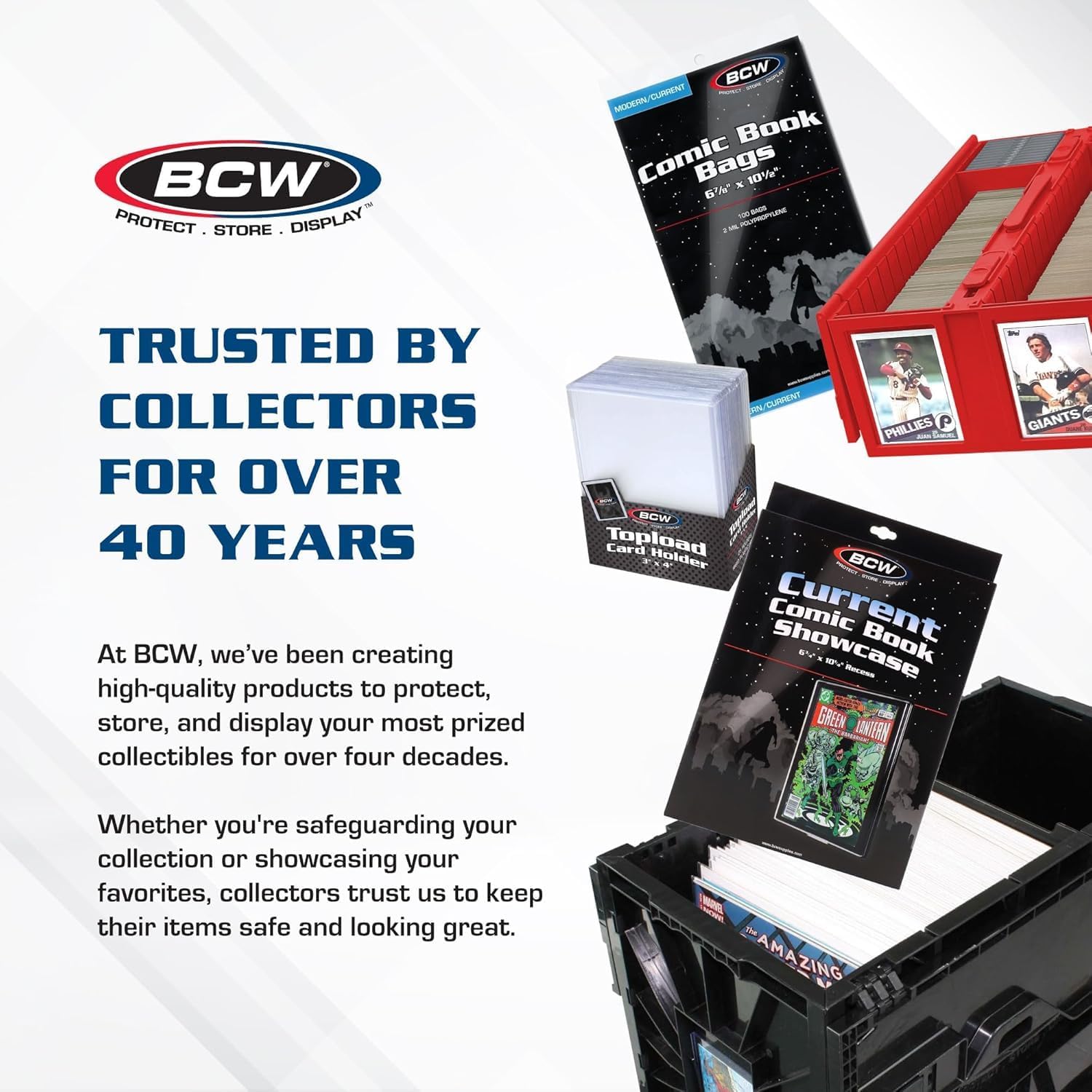 BCW Current Premade Resealable Comic Bags and Boards | Modern Comic Book Sleeves (50 Pack)