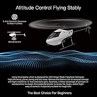 Vista 5 de GoolRC Helicóptero RC C129 V2, helicóptero de control remoto de 4 canales con giroscopio de 6 ejes, avión RC de 2.4 GHz con giros 3D, retención