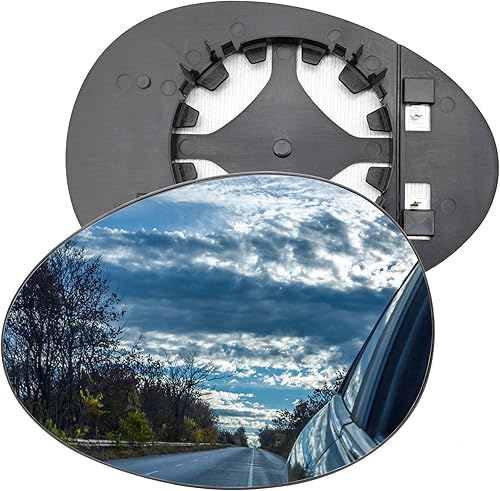 AUTOXBERT Espejo de repuesto de cristal del conductor del lado izquierdo del espejo calentado con placa de respaldo para Mini Cooper 2007 2008 2009