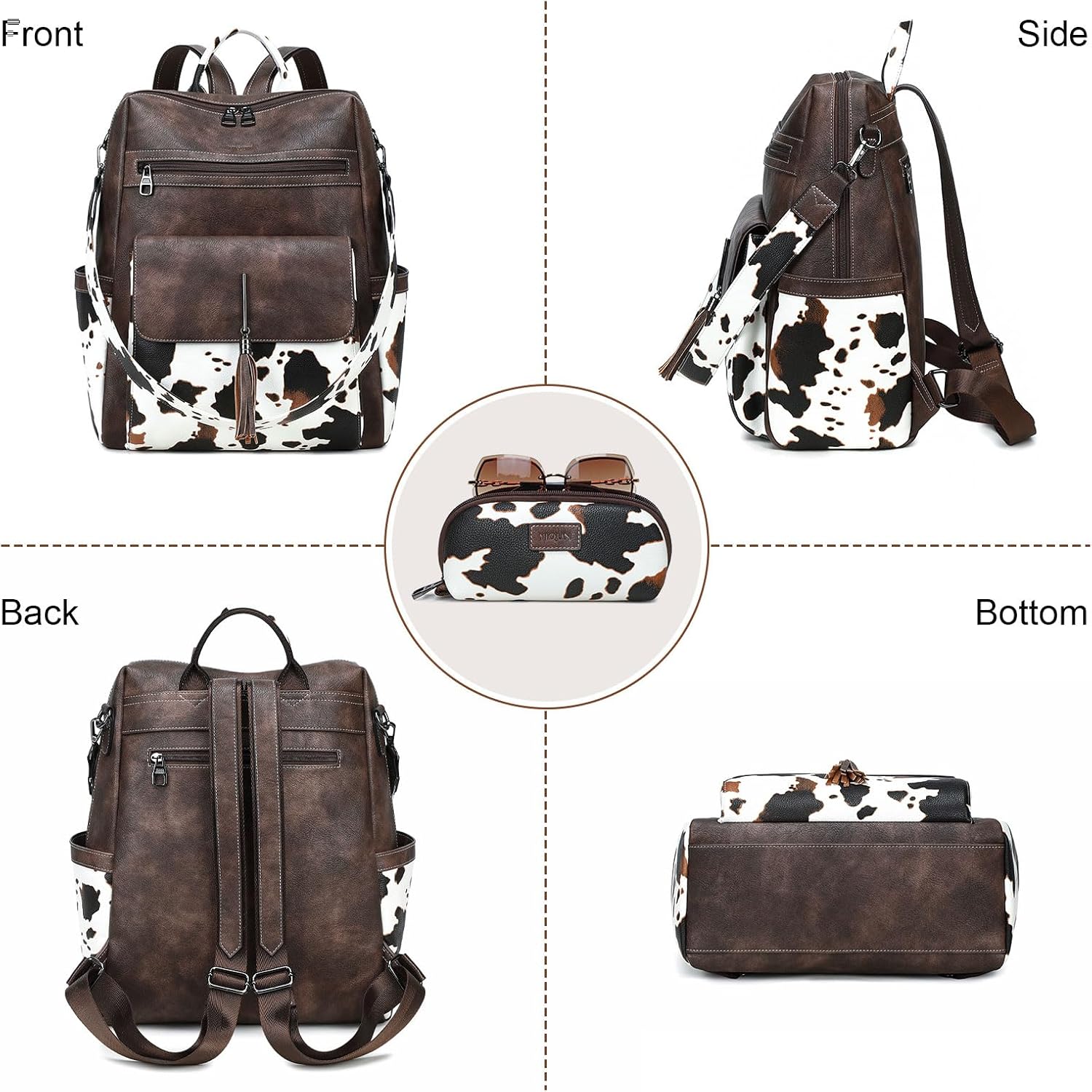 PU Leather Backpack Purse for Women Fashion Tassel Designer Ladies Shoulder Bags Designer Large Backpack Casual Daypacks