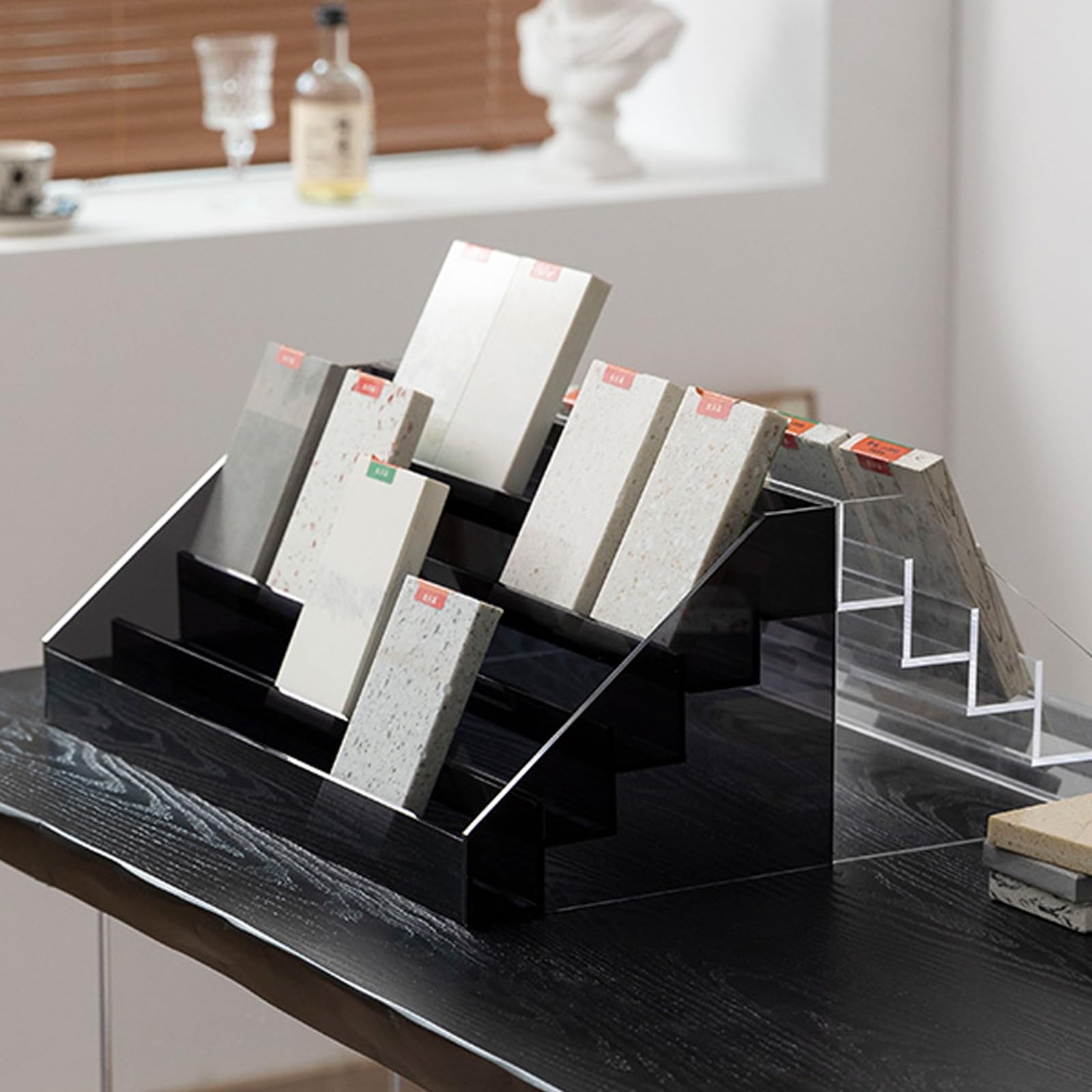 5-stöckiger Bodenfliesen-Ausstellungsständer, Verkaufsständer für Baumaterial, Probenaufbewahrung, für Ausstellungshalle, Messen, Verkäufer, Veranstaltungen