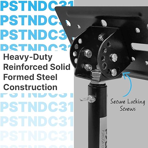 Miniatura 3 de Pyle Universal Speaker Mounting Bracket - Ceiling & Wall Speaker Mount with Adjustable Swivel Tilt, 13.4" Retractable Telescopic Arm, 75 lbs Max