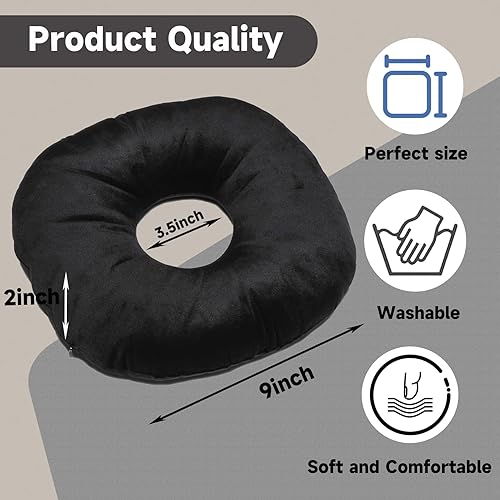 Miniatura 2 de Almohada para perforación de oreja para personas que duermen de lado con orificio para la oreja, almohada de dona para CNH y dolor de oído,