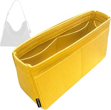 Premium Felt Insert for Coach Mott Messenger Yellow, Bag 38, Lightweight Organizer, Tapered Shape Reinforced Base Keychain
