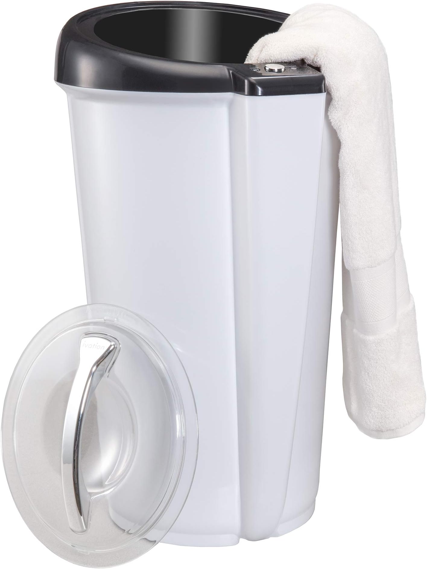 Ivation Towel Warmer | Large Bucket Style Luxury Heater with Lockable Lid | Fits Up to Two 40” x 70” Oversized Bath Sheet Towels