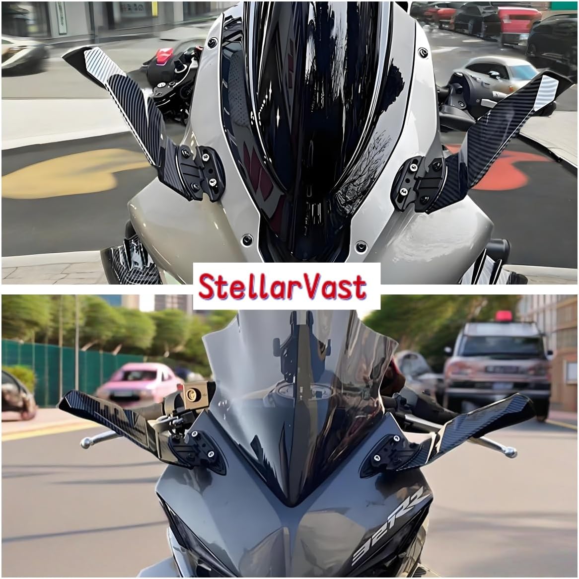 Motorcycle Mirrors Wing Rearview Mirror Compatible Hondas CBR250RR 2017-2021 Hondas CBR1000RR 2004-2006 Universal Fairing Adjustable Side Rearviews