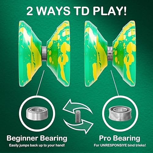 Miniatura 3 de WATIEOBOO Yoyo Yo profesional de metal sensible para principiantes, yo yo no responde para adultos intermedio-avanzados jugadores