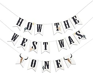 How The West Was One Banner- First Rodeo Birthday Party,Cowboy Cowgirl Banner,Western Theme,Little Cowboy 1st Birthday Banner,How The West Was One,1st Birthday,First Rodeo Birthday Party Decorations
