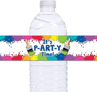 21 Art Painting Party Waterproof Self-Adhesive Water Bottle Labels