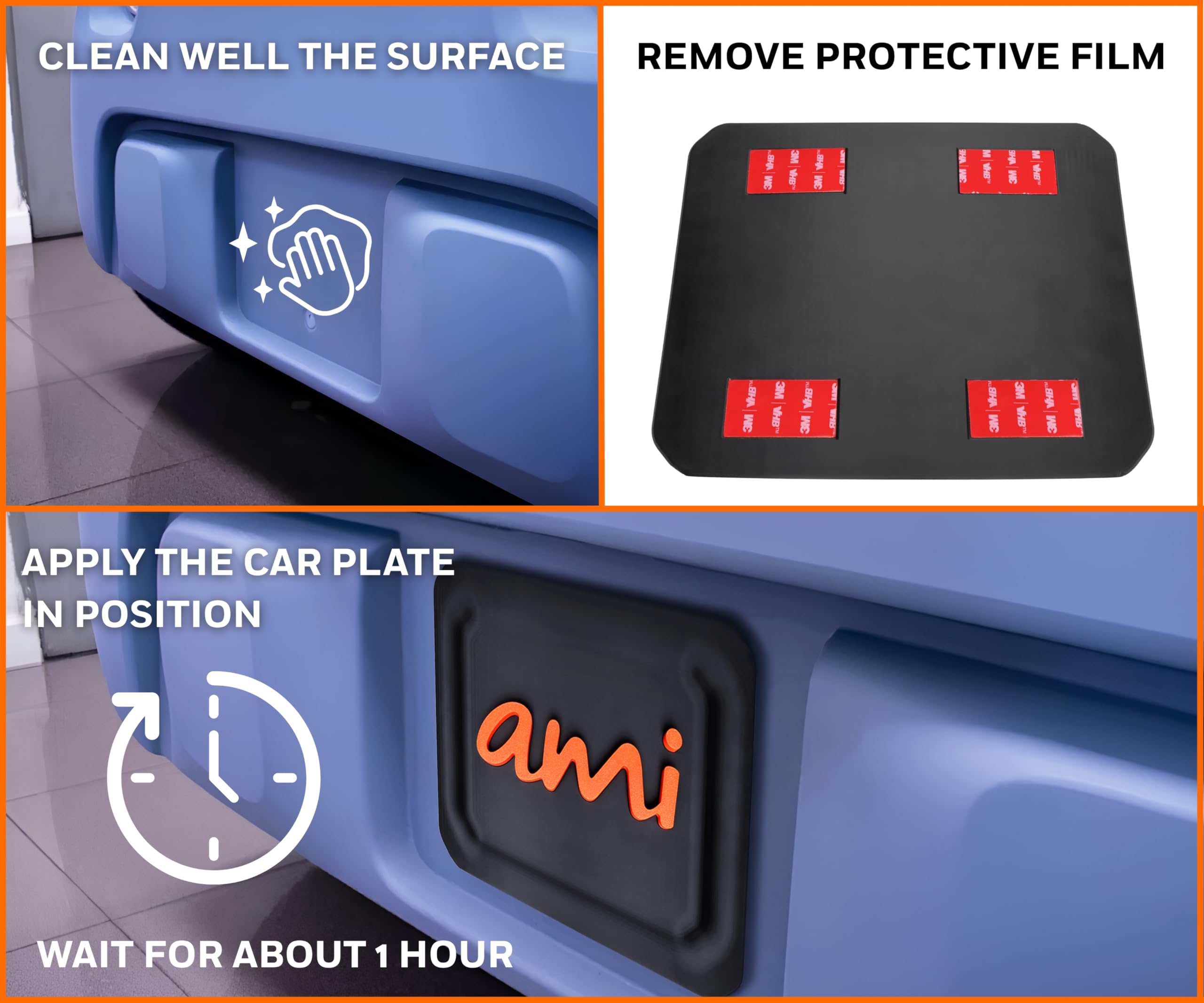Targa Anteriore Decorativa 230x180mm Compatibile con Citroen AMI 2020-2025