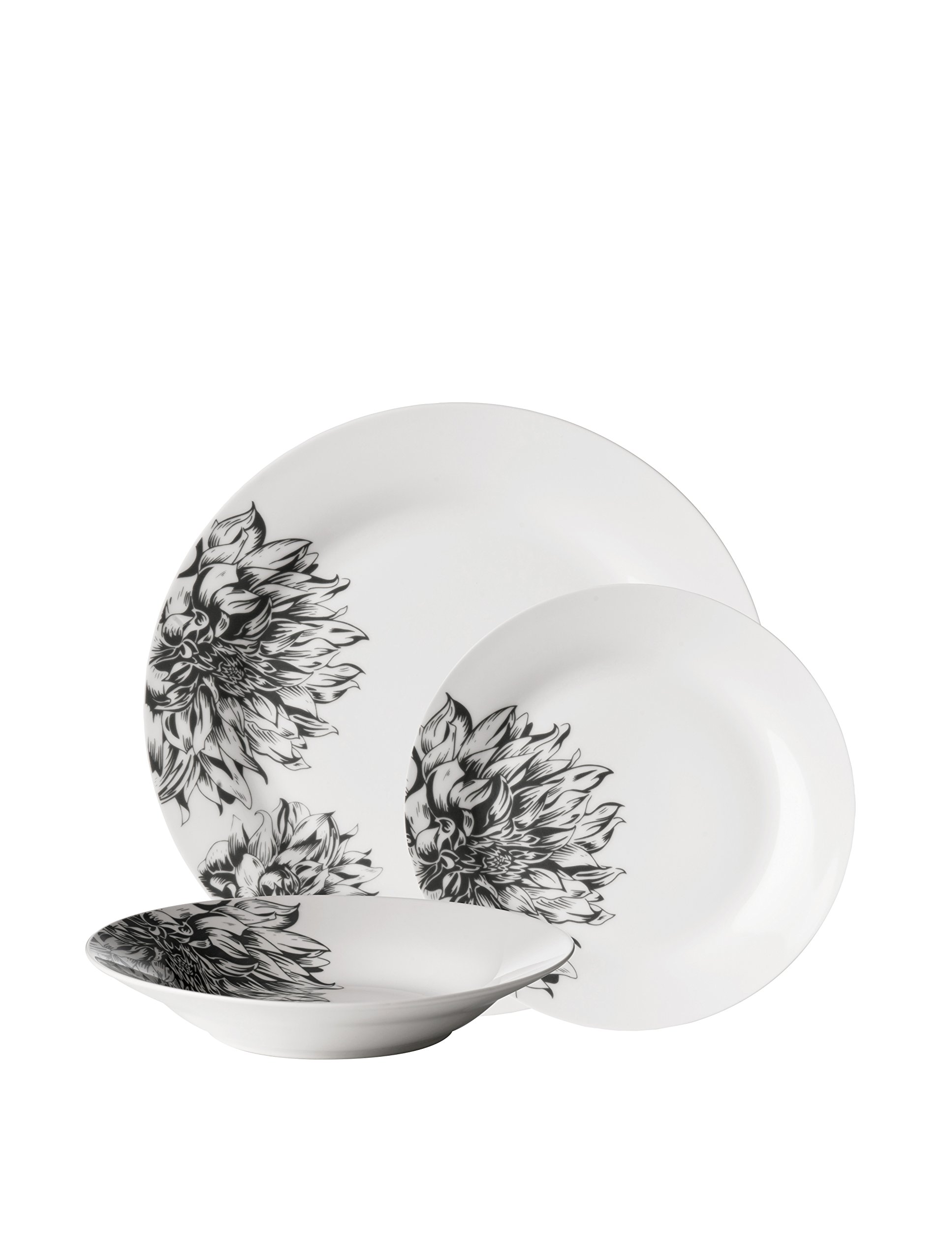 Orsina Stylish Botanic 12 Piece Dinner SetDurable Dinner Set For DinnerContemporary Design Crockery Set from B&Q