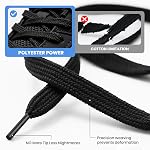 2 paires de lacets plats pour baskets, lacets de 5/16" de large en 28 couleurs, plusieurs longueurs