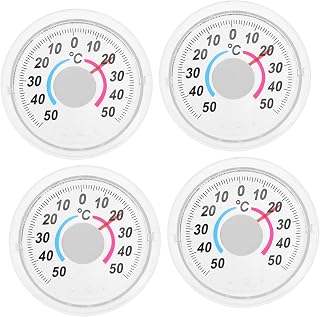 Plastic Door Temperature Gauge 4 Pack Easy Read Dial