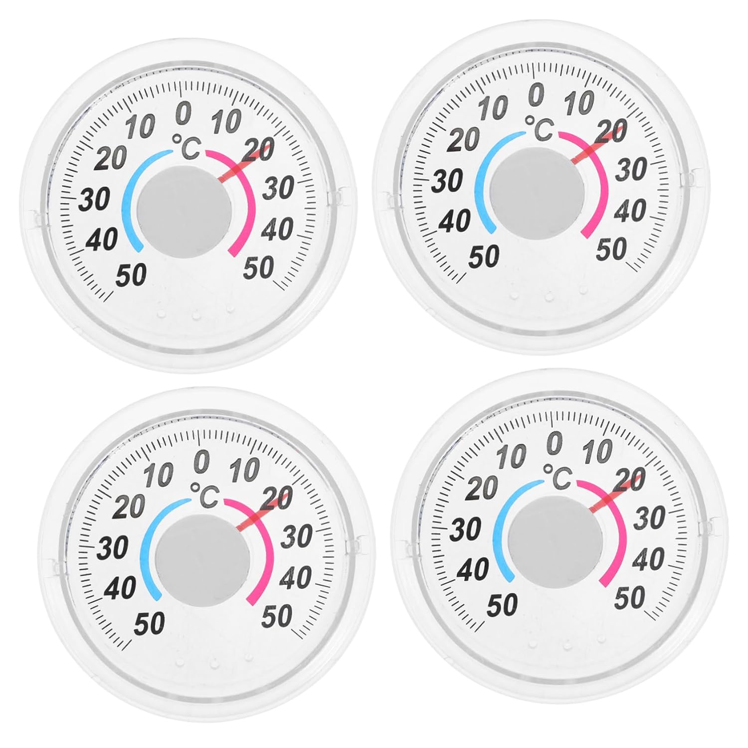 Plastic Door Temperature Gauge 4 Pack Easy Read Dial