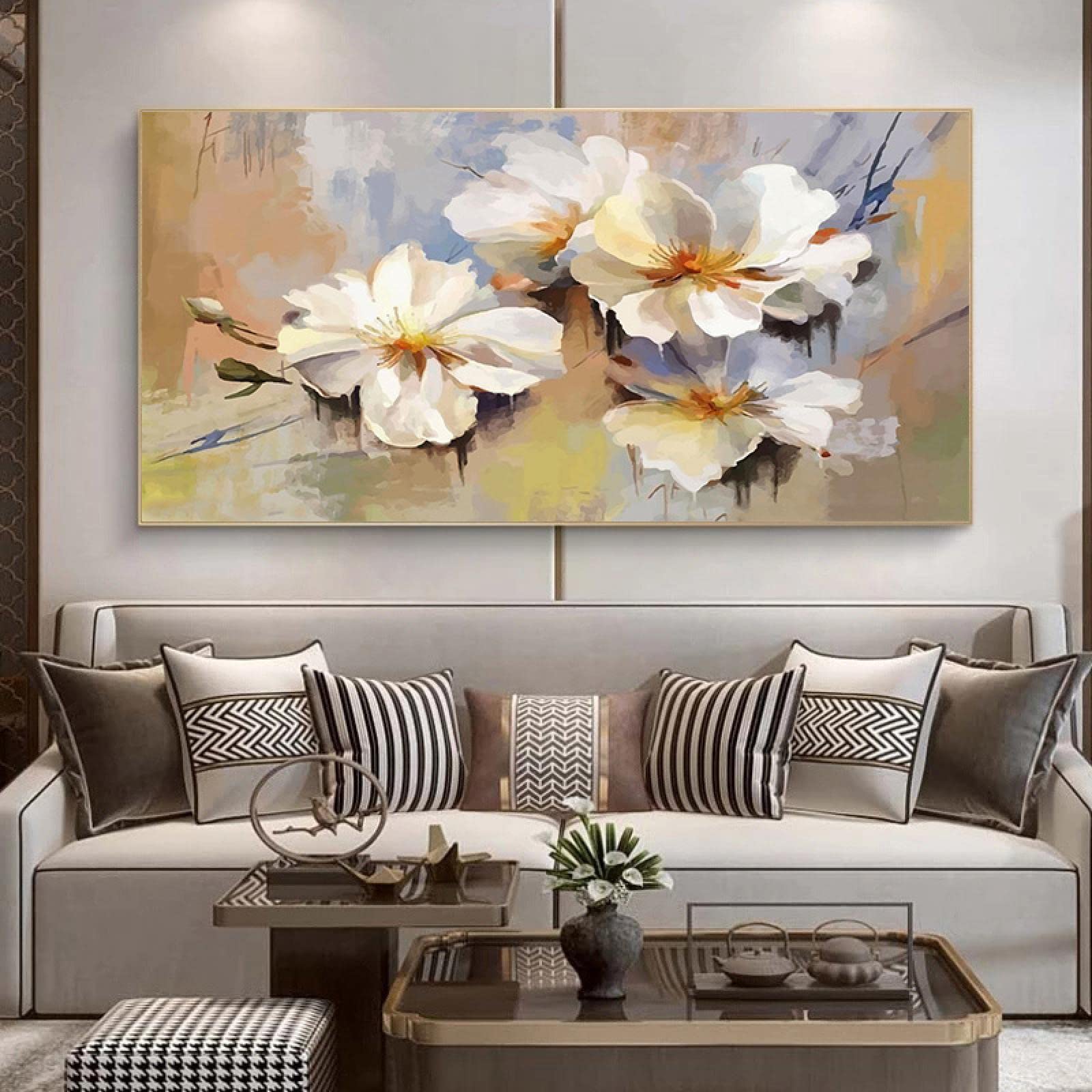 Affiche fleurs et plantes pour salon moderne et déco cocooning