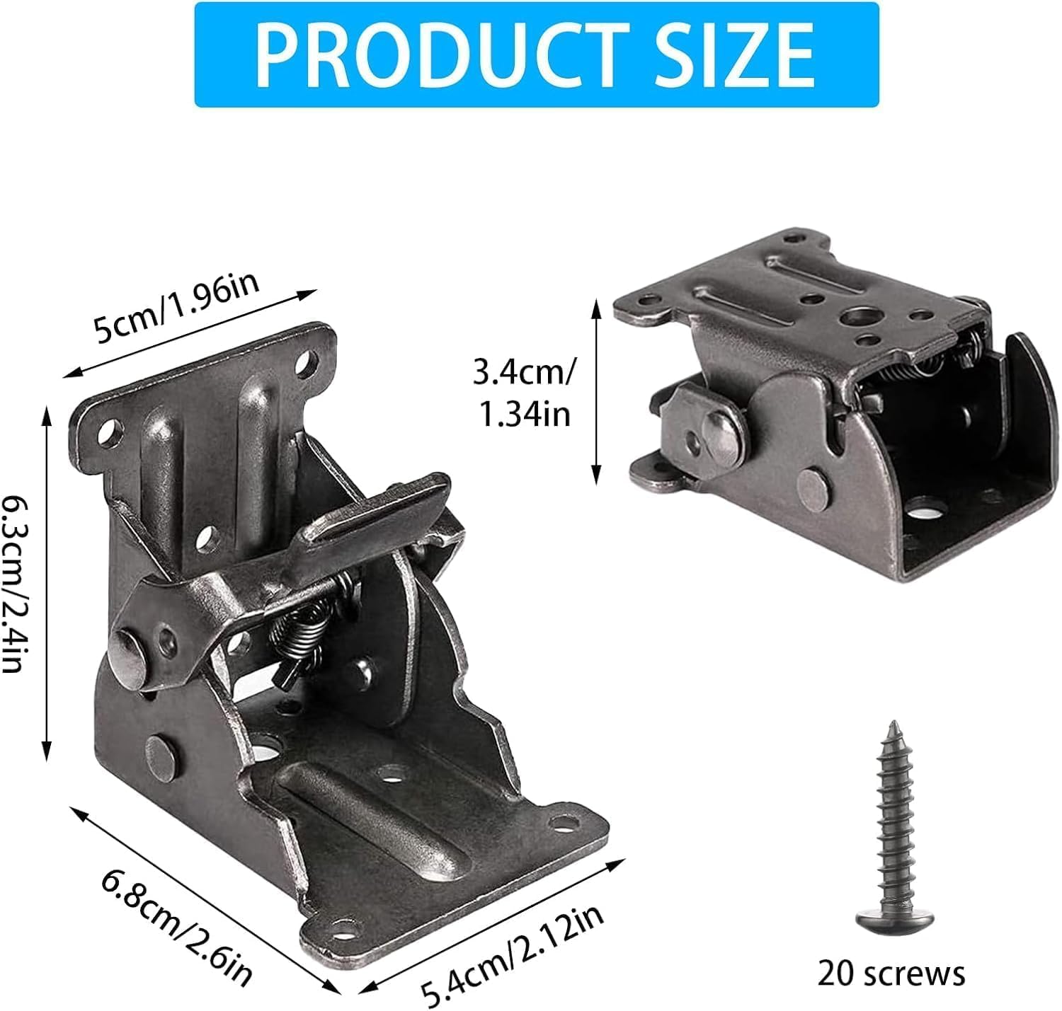GOPINATH ECOM 90 Degree Folding Table Leg Brackets | Heavy Duty Steel Self-Locking Hinges for Foldable Tables Workbenches Desks with Screws Load Capacity 500lbs (Pack of 1) 4