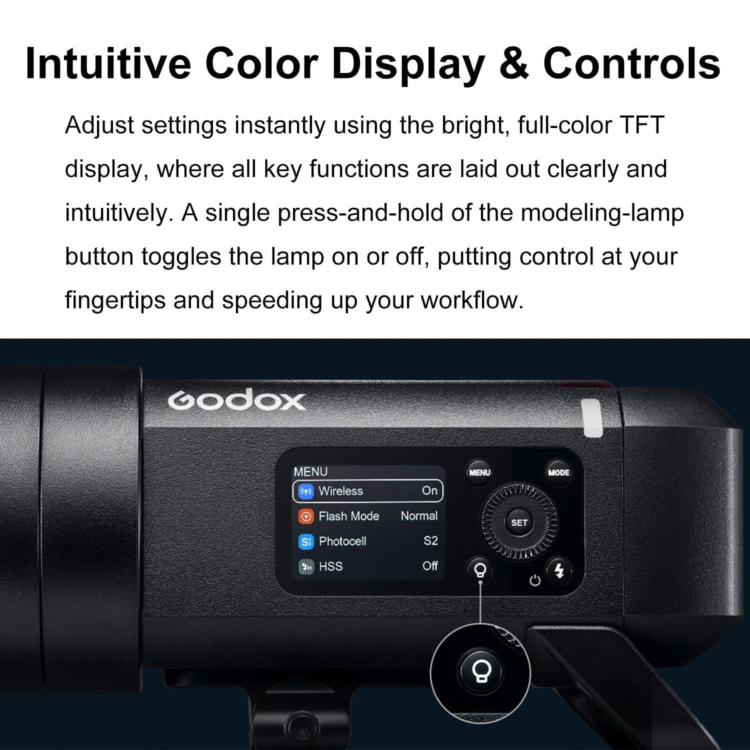 GODOX AD400 Pro II AD400Pro II AD400ProII 2.4G TTL 1/8000 HSS 400Ws Outdoor Flash,21.6V/2600mAh Battery,0.01~1s Recycle,460 Full Power Flashes,for Canon Sony Nikon Fuji Olympus Panasonic Etc Cameras