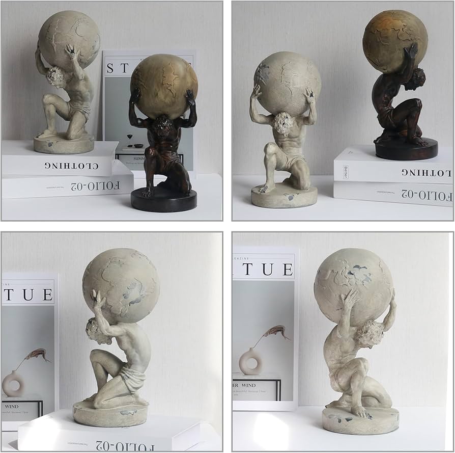 Amazon.com: Lukitas Atlas Holding Up World Statue and Sculpture