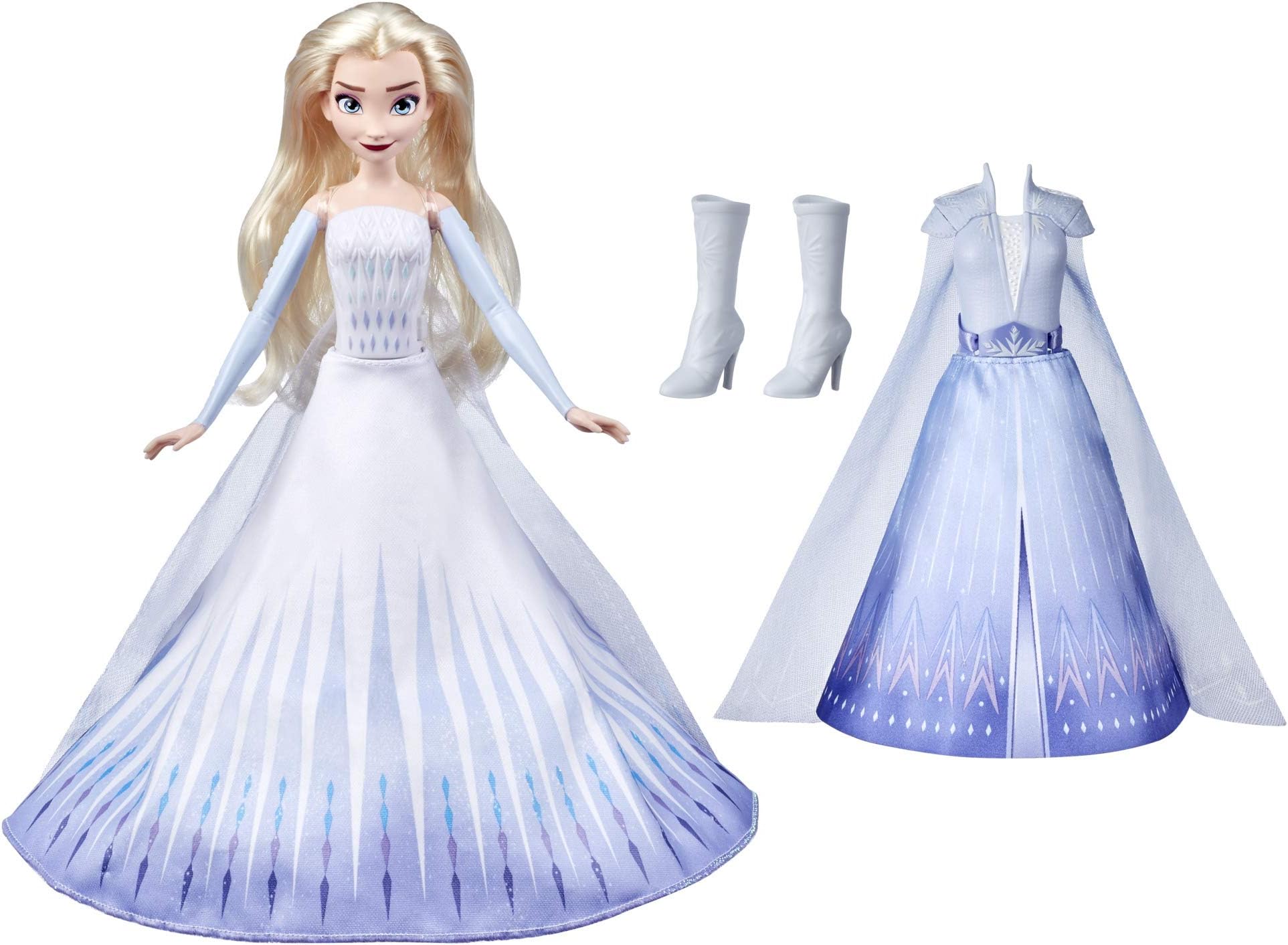 Disney Frozen 2 Elsa's Transformation Fashion Doll With 2 Outfits and 2 Hair Styles, Toy Inspired 2