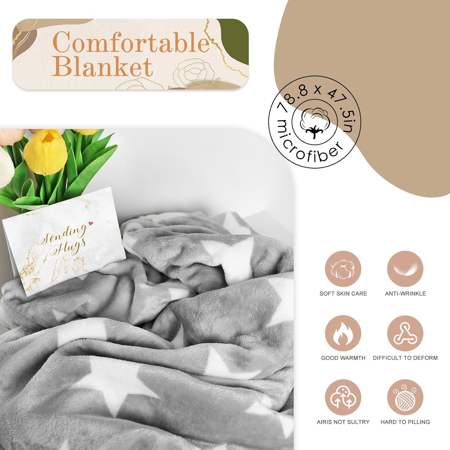 Get Well Soon Gifts for Women, Care Package Get Well Gift Basket Relaxing Spa Self Care Gifts, After Surgery Sympathy Blanket Tumbler 11-Piece Feel Better Gift for Best Friend BFF Mom Sister - Image 3