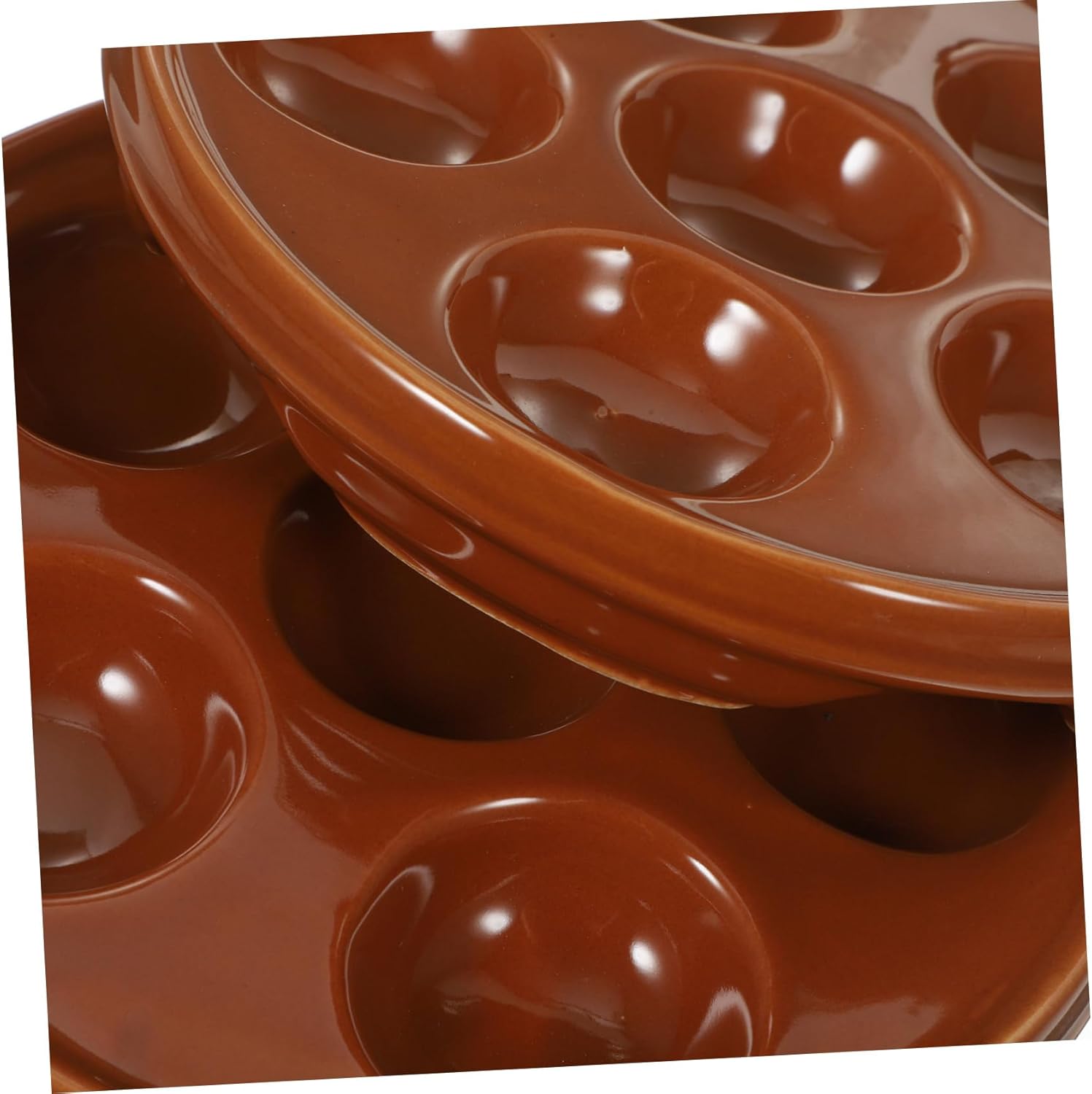 PRETYZOOM 2Pcs Ceramic Escargot Baking Plate Snail Grill Dish for Oven and Stove for and Shell Foods Dishwasher Safe Kitchen Gadget