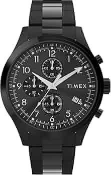 Amazon.com: Timex Men's Dress Chronograph 43mm Watch - Black
