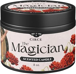 Tarot Inspied Scented Candle (Black, The Magician/Bright Wild Berries)