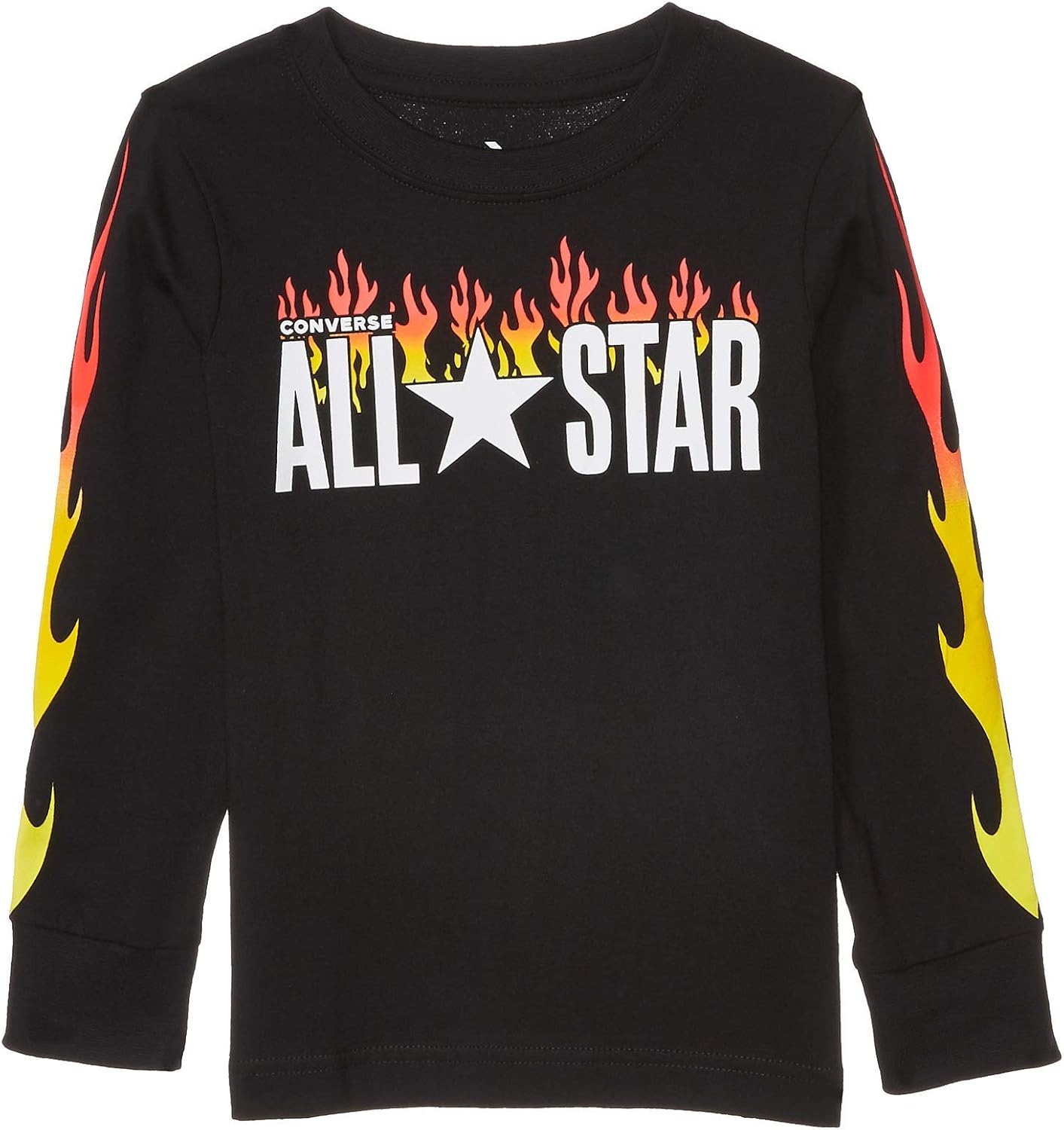 Converse Kids Boy's All Star Flames Long Sleeve Graphic T-Shirt (Little Kids) : Clothing, Shoes & Jewelry