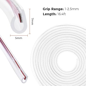 CTRICALVER U-Shaped Car Door Edge Protector 5M - Seal & Anti-Scratch Strip, Fits SUV, Sedan, MPV & Most Models (Blue)