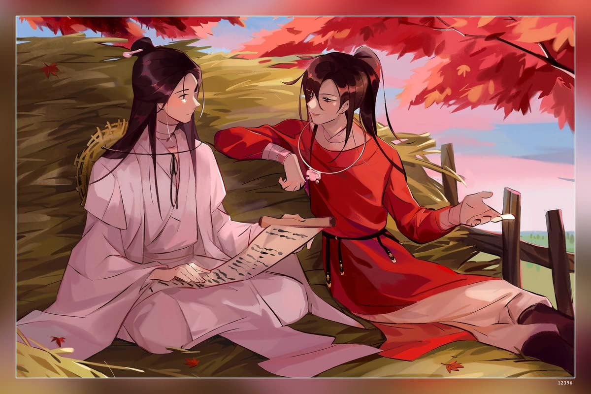 Poster Best Heaven Official S Blessing Xie Lian Hua Cheng And San Lang Chinese Anime Series Matte Finish Paper Poster Print 12 x 18 Inch (Multicolor) PB-27746