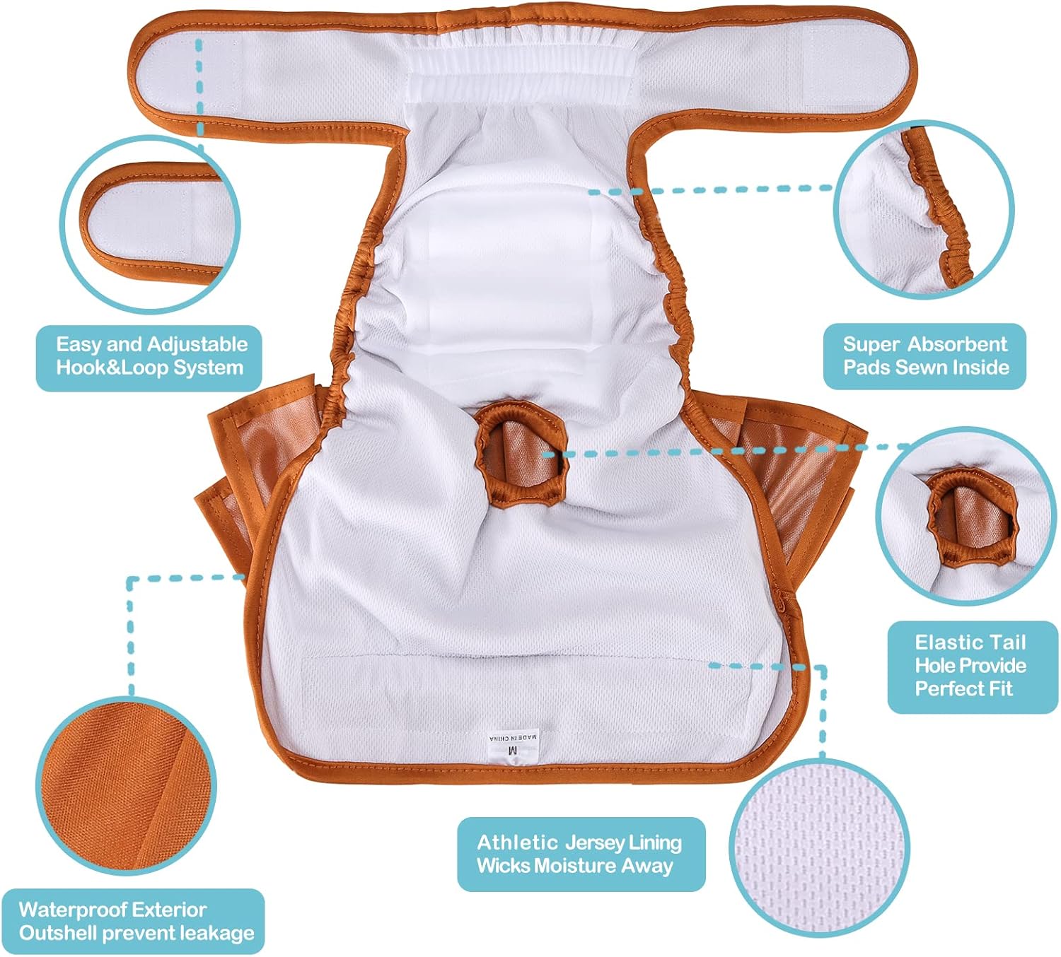 Buy Avont 3 Pack Washable Dog Diapers Female (M/1319), Reusable Dog