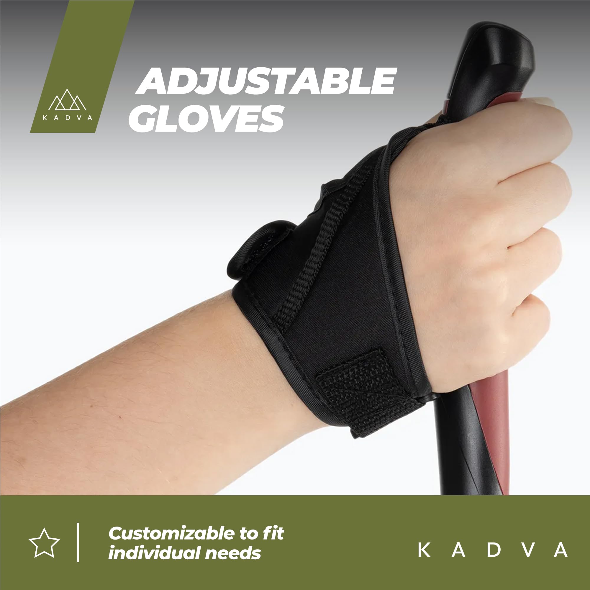 KADVA HALNA Nordic Walking Stöcke in Rot, verstellbare Größe 84-135 cm Quick Lock System für stabile und sichere Fixierung des Griffs aus strapazierfähigem PP und TPR