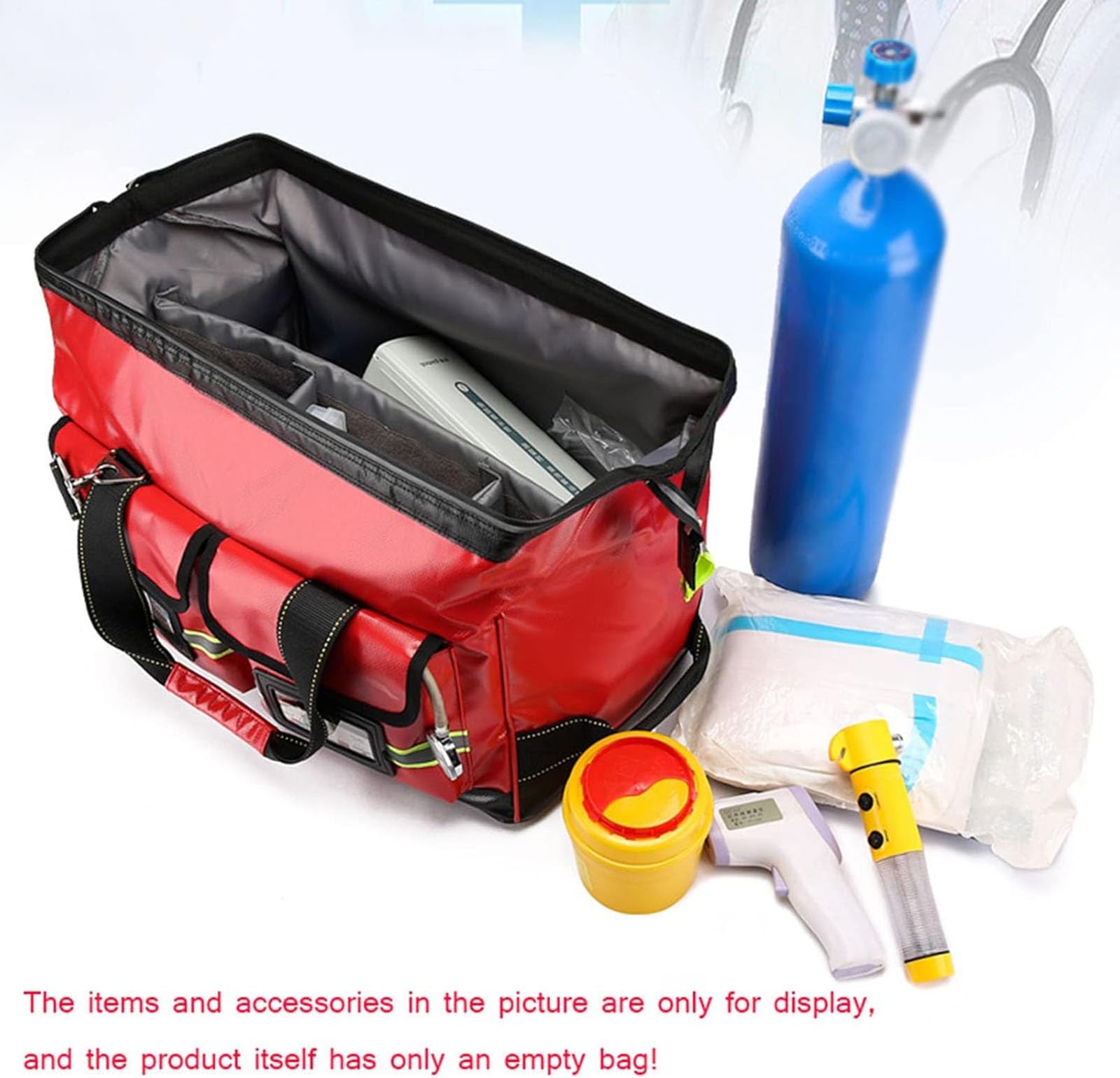 Bolsa de botiquín de primeros auxilios portátil, bolsa de primeros auxilios para primeros auxilios con múltiples bolsillos, ideal para traumatismos, enfermería y atención médica a domicilio(Blue,Small