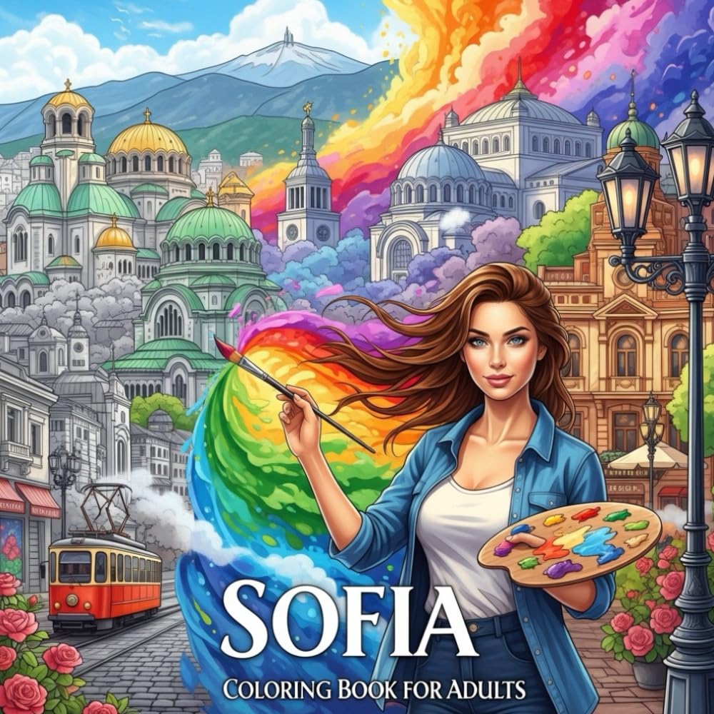 Sofia Coloring Book for Adults: From the Heart of Bulgaria Bold and Easy Pages Simple Designs for Travel and Relaxation for Adults, Teens, and Seniors to Relax and Relieve Stress