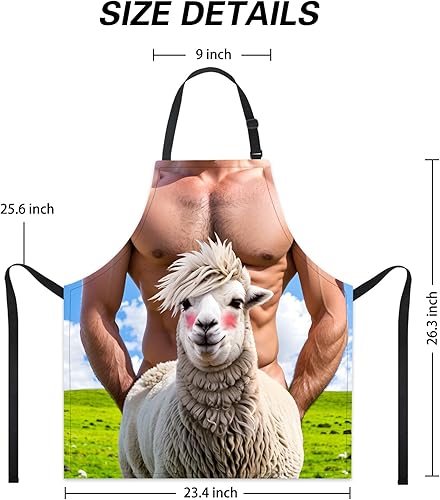 Miniatura 3 de Divertidos delantales de cocina para hombres, para asar a la parrilla, regalos divertidos para Navidad, intercambio de regalos de elefante blanco