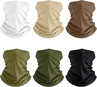 6 Pieces Summer UV Protection Cooling Neck Gaiter Face Clothing Neck Gai...