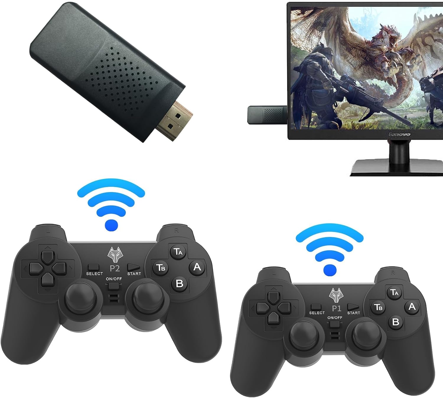 Consola Retro Plug & Play Con +20.000 Juegos – 2 Mandos Inalámbricos 2.4G, Salida HDMI 4K – Ideal Para Revivir Clásicos